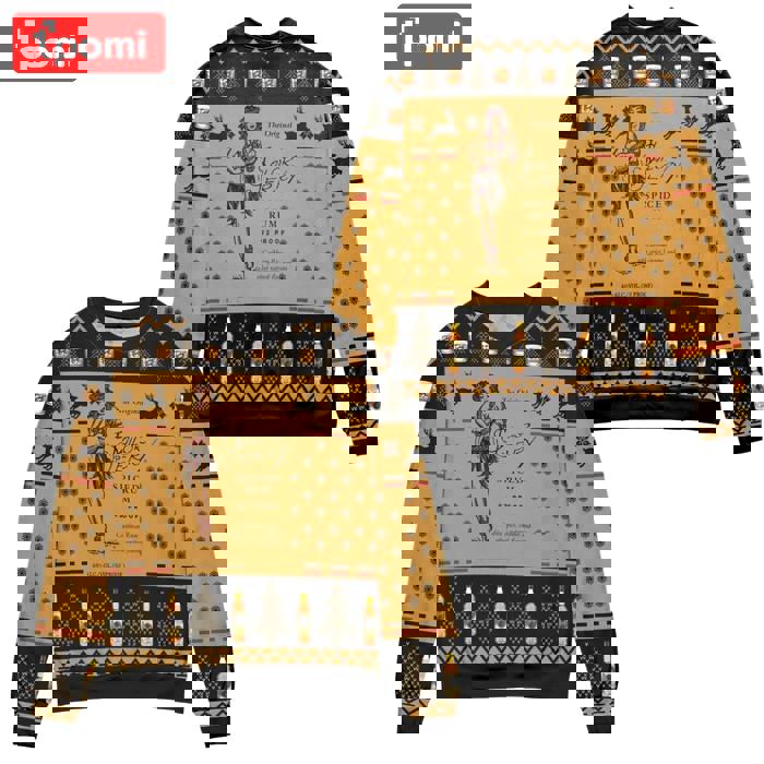 Sailor jerry spiced rum snowflake and reindeer ugly christmashot 2025 style 748 Christmas Ugly Sweater