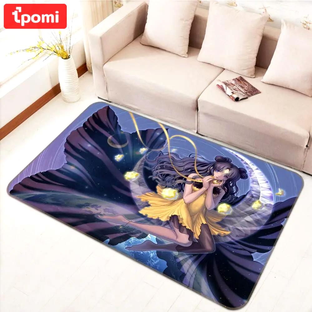 Sailor moon anime 4 area rug living room and bed room rug rug regtangle carpet floor decor home decor Rectangle Rug