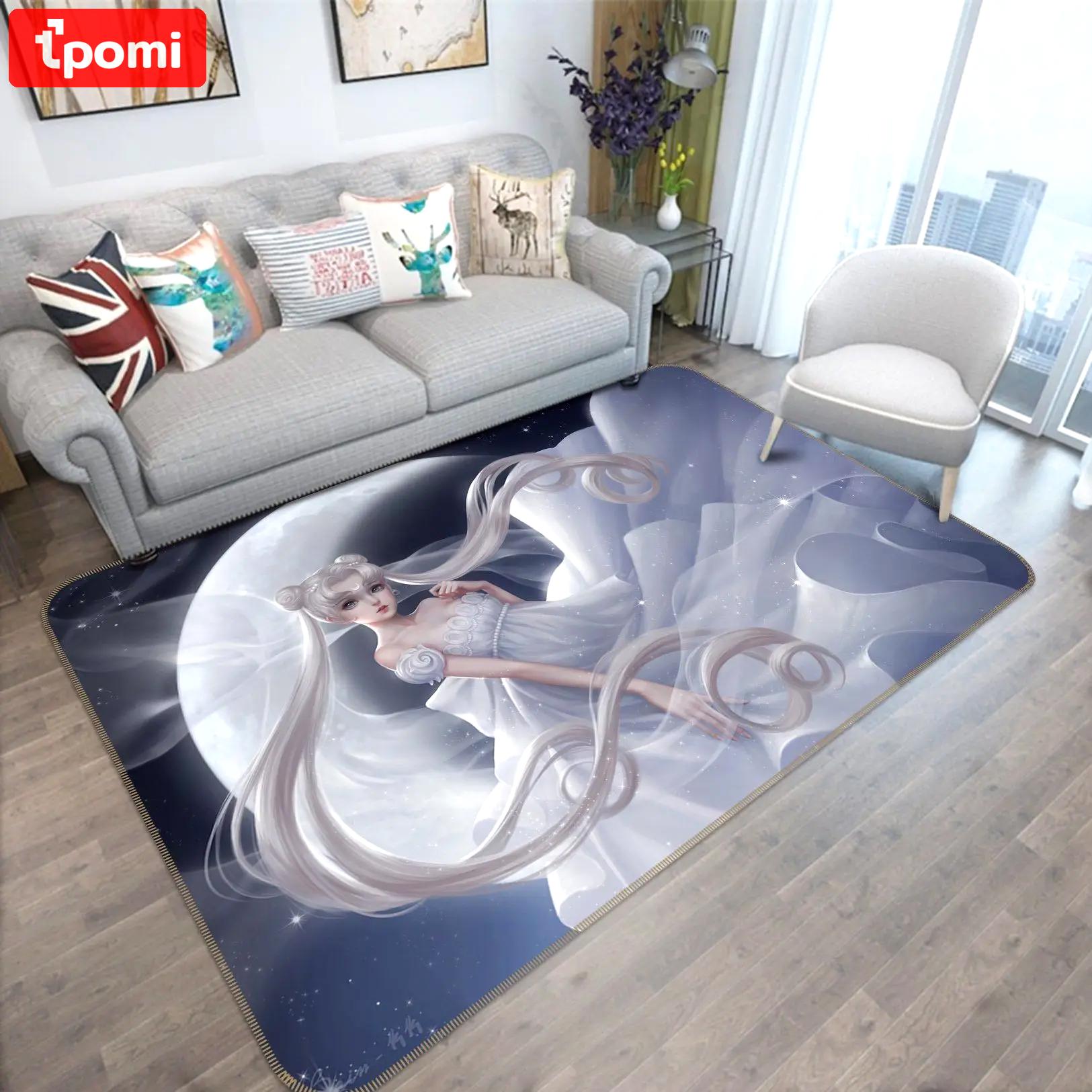 Sailor moon anime 8 area rug living room and bed room rug rug regtangle carpet floor decor home decor Rectangle Rug