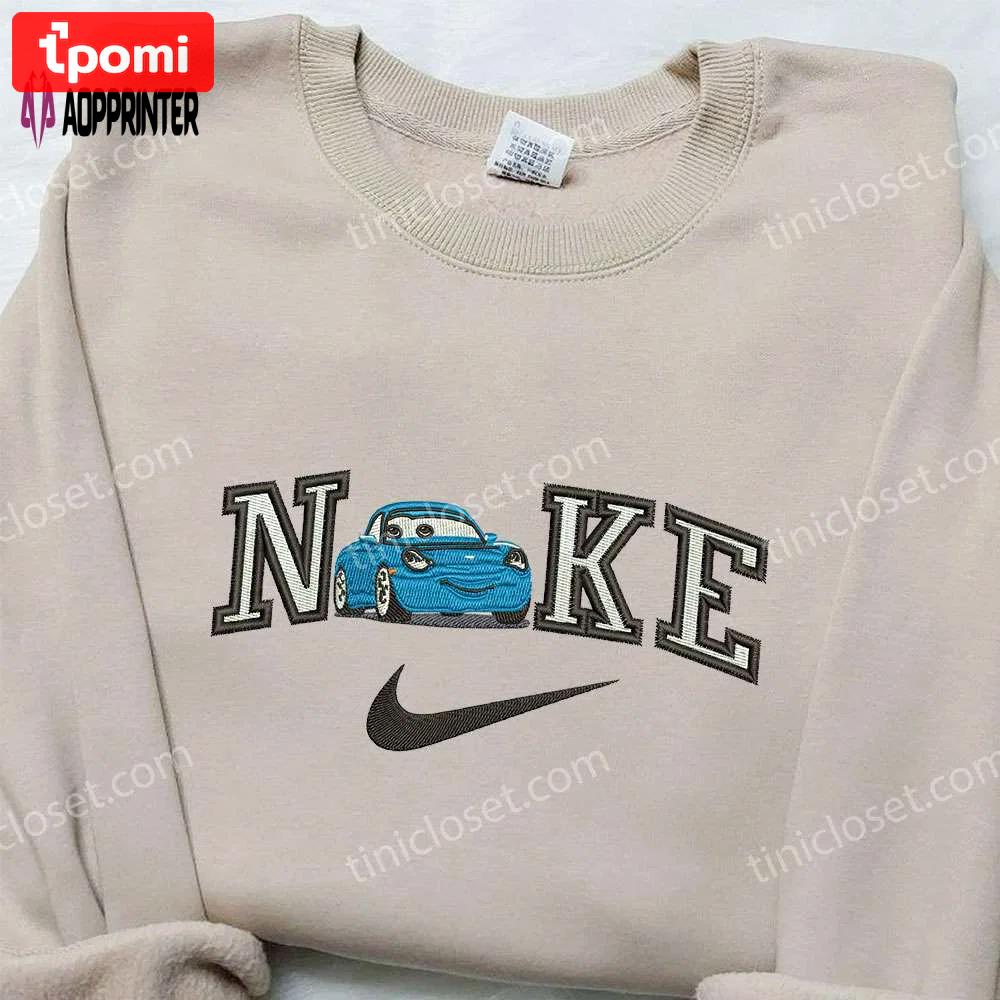 Sally carrera x nike embroidered sweatshirt: cars inspired shirt Embroidered Shirt