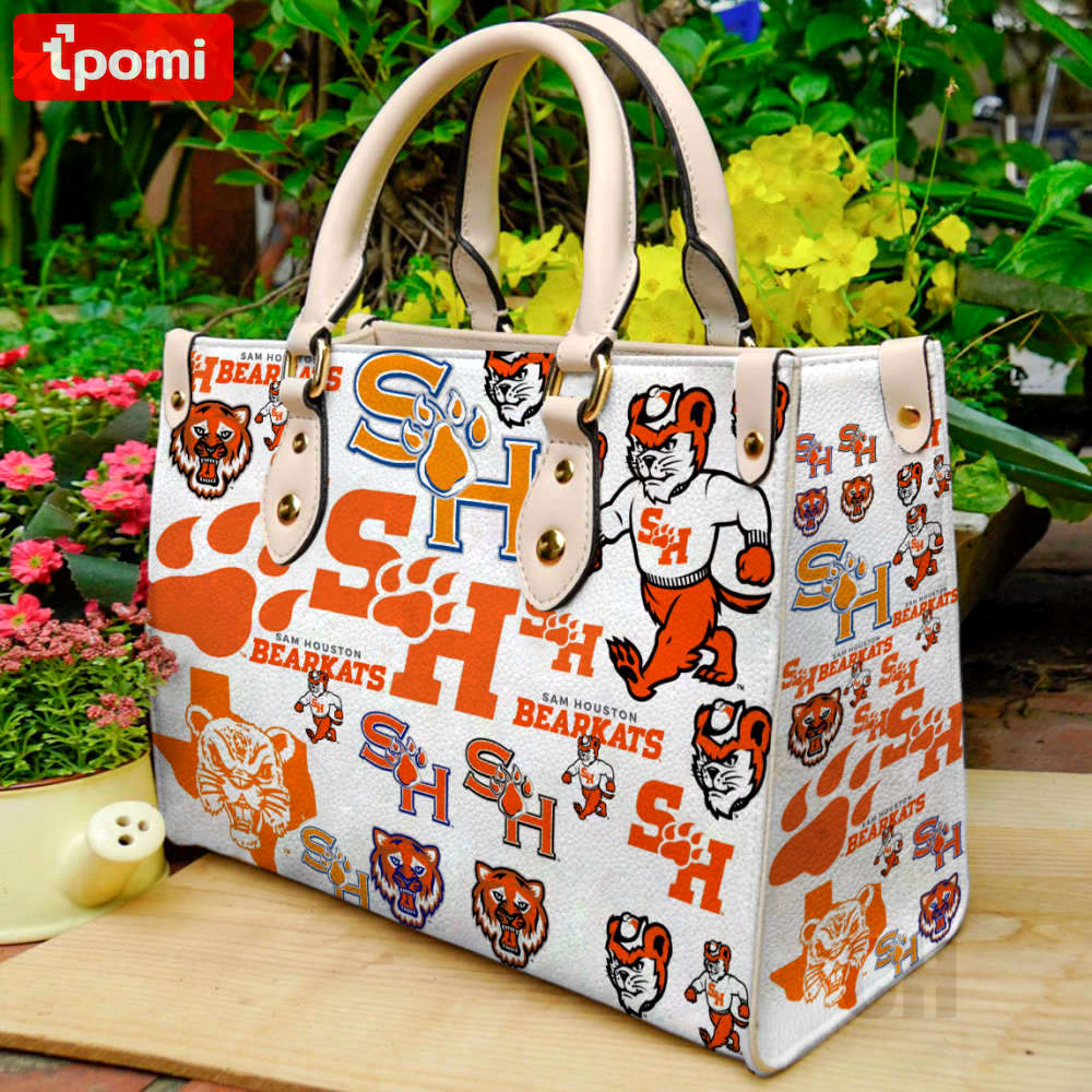 Sam houston bearkats leather handbag for women gift 4210 Women Leather Hand Bag