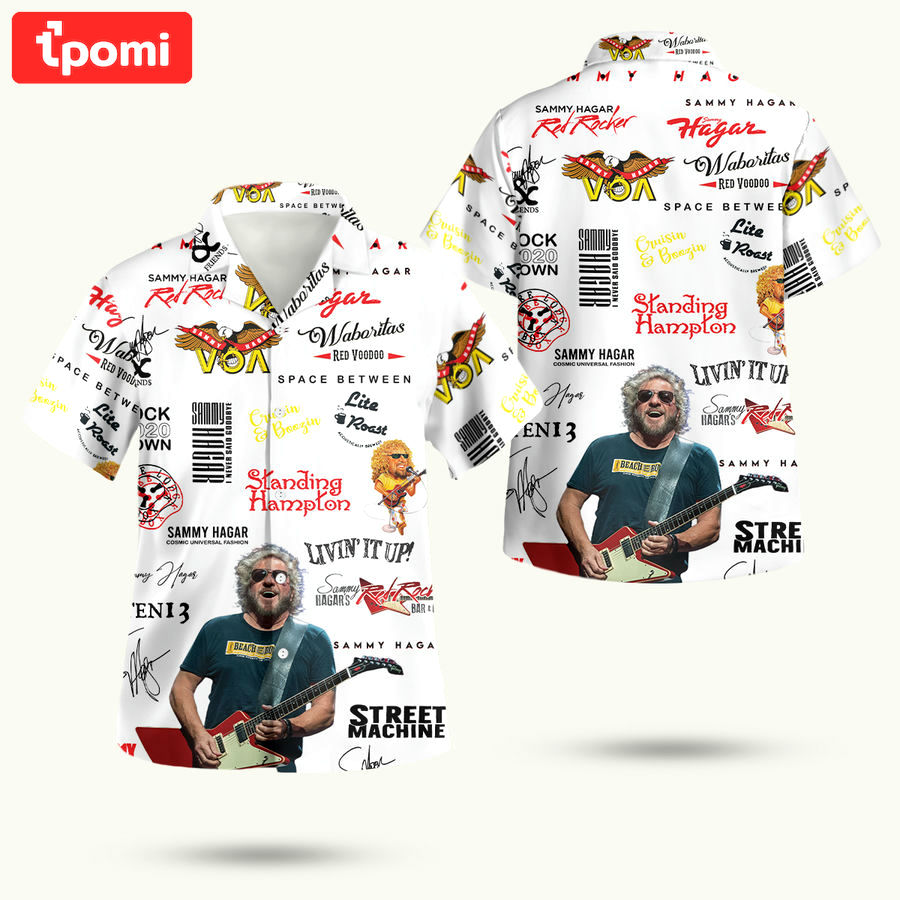 Sammy hagar ha33 hawaiian shirt Hawaii Shirt Shorts & Flip Flops