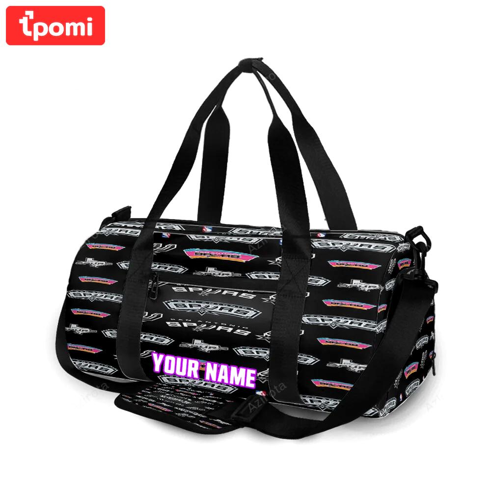 San antonio spurs 1 personalized name travel bag gym bag 2245 Travel Bag