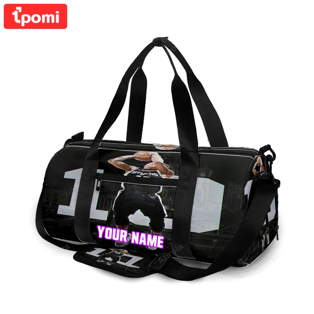 San antonio spurs demar derozan6 personalized name travel bag gym bag 2392 Travel Bag