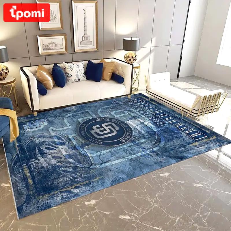 San diego padres area rug mlb baseball team logo carpet living room rugs 5 Rectangle Rug