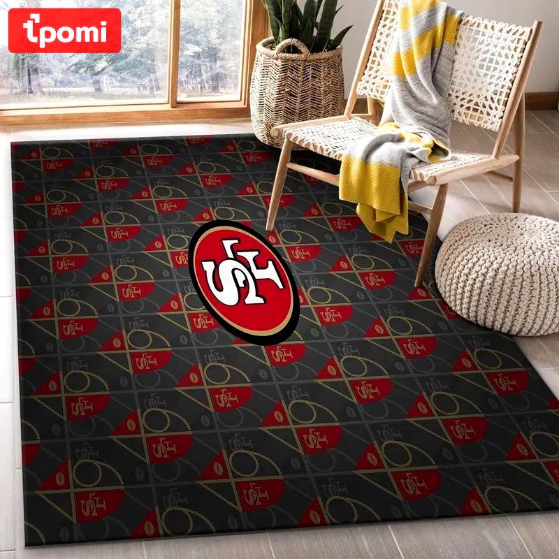 San francisco 49ers nfl 3 area rug living room bedroom rug regtangle carpet Rectangle Rug