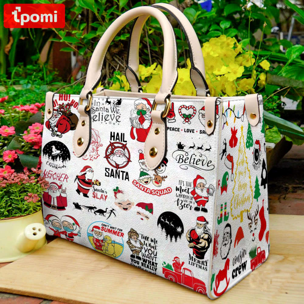 Santa claus  leather handbag 1 3312 Women Leather Hand Bag