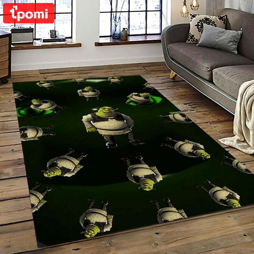 Shrek cartoon characters carpet area rug home decor gift best present for friends sk2 Rectangle Rug