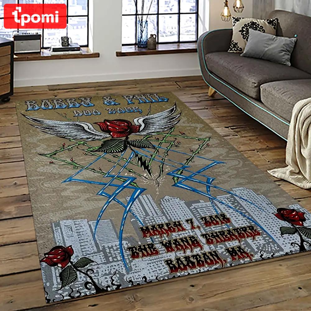 Singer bob weir music carpet rectangle area rug for living room bedroom decor bw18 Rectangle Rug