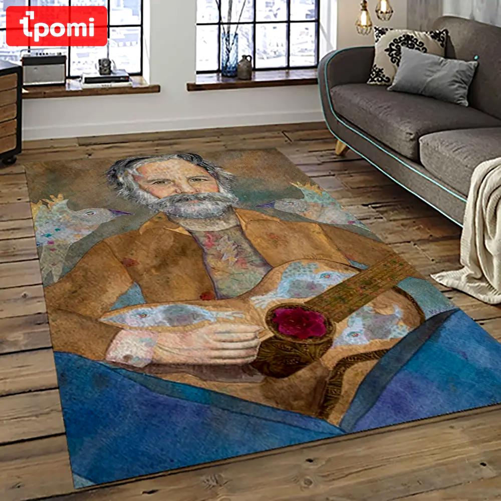 Singer bob weir music carpet rectangle area rug for living room bedroom decor bw24 Rectangle Rug
