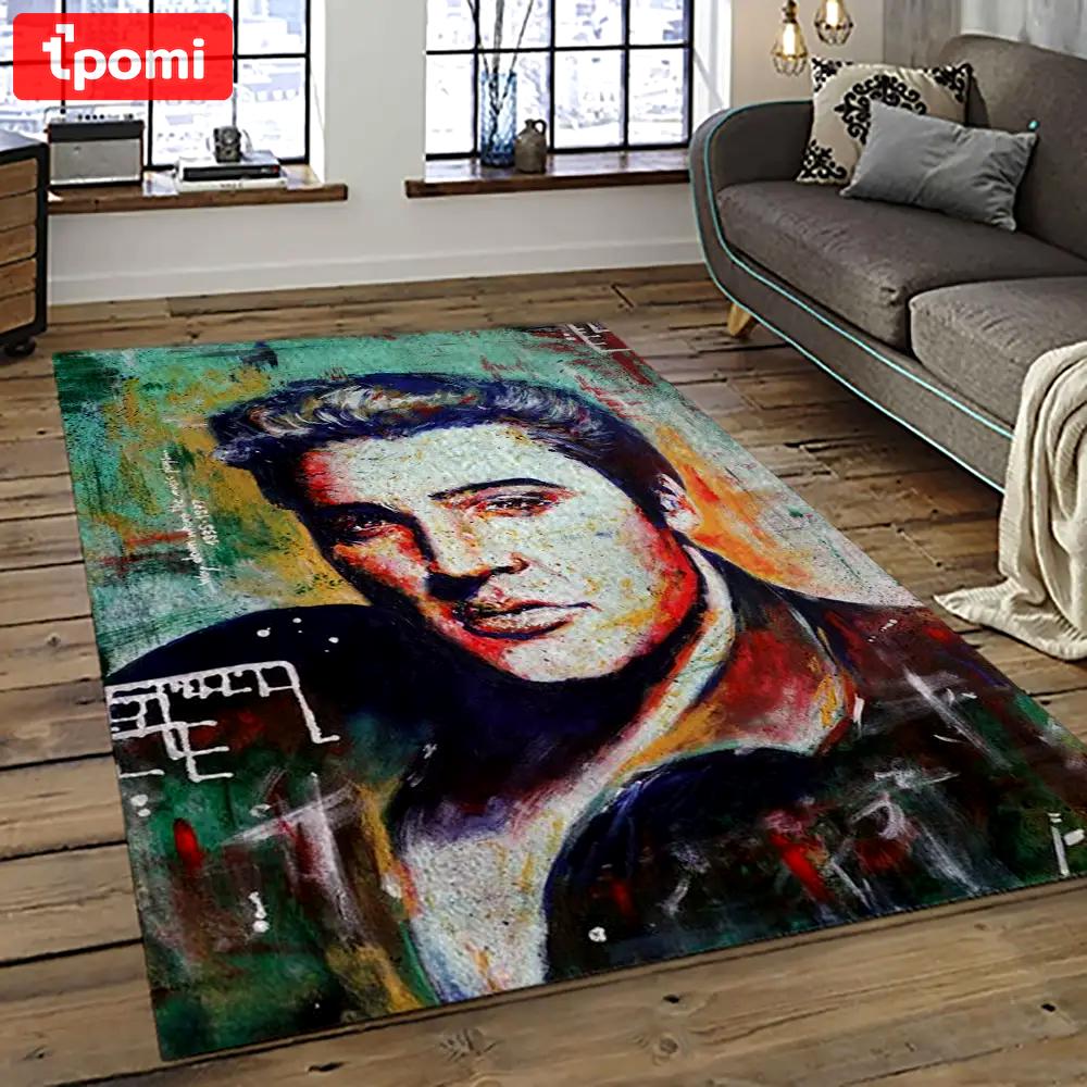 Singer elvis presley music carpet rectangle area rug for living room bedroom decor ep11 Rectangle Rug