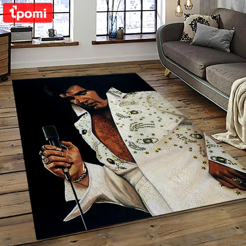 Singer elvis presley music carpet rectangle area rug for living room bedroom decor ep47 Rectangle Rug
