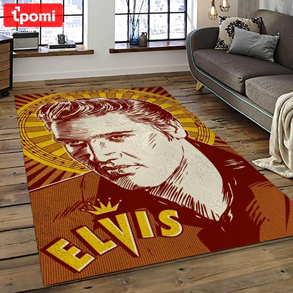 Singer elvis presley music carpet rectangle area rug for living room bedroom decor ep52 Rectangle Rug