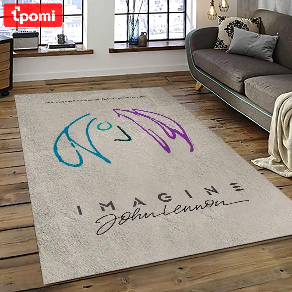 Singer john lennon music carpet rectangle area rug for living room bedroom decor jl07 Rectangle Rug