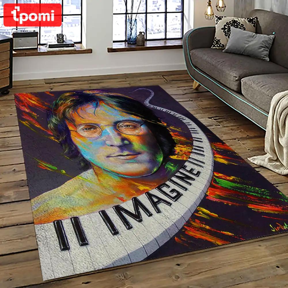 Singer john lennon music carpet rectangle area rug for living room bedroom decor jl22 Rectangle Rug