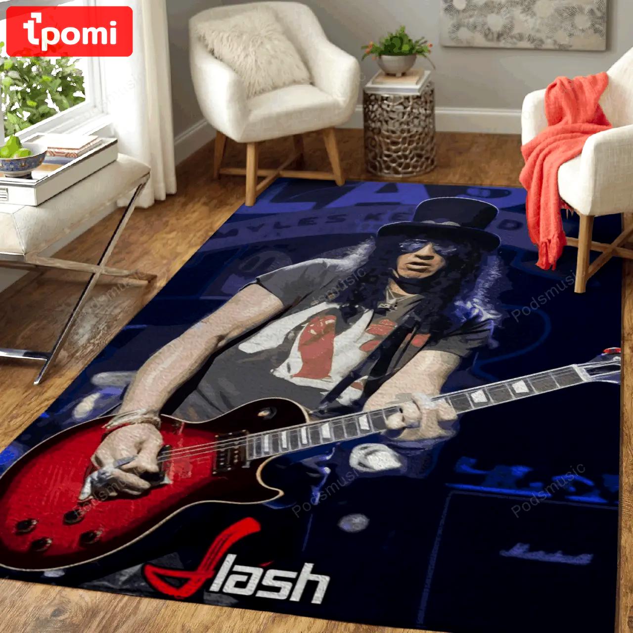 Slash rock music guitarist slash art for fans area rug living room carpet rug regtangle carpet floor decor home decor Rectangle Rug
