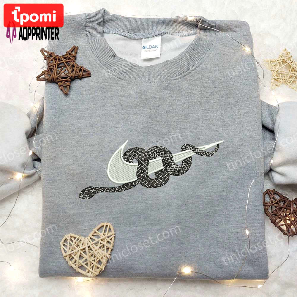 Snake dior x nike embroidered sweatshirt – animal & nike inspired shirt Embroidered Shirt