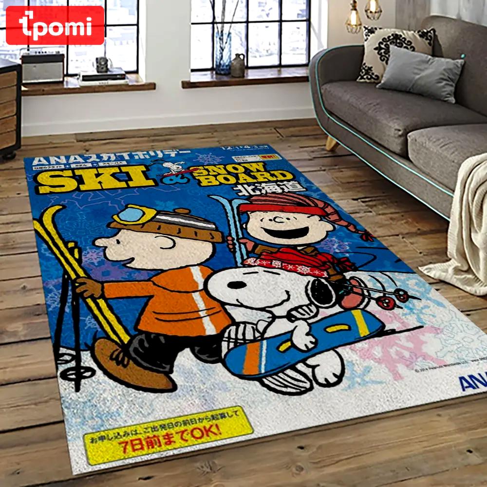 Snoopy cartoon movie carpet rectangle area rug for living room bedroom decor snp111 Rectangle Rug