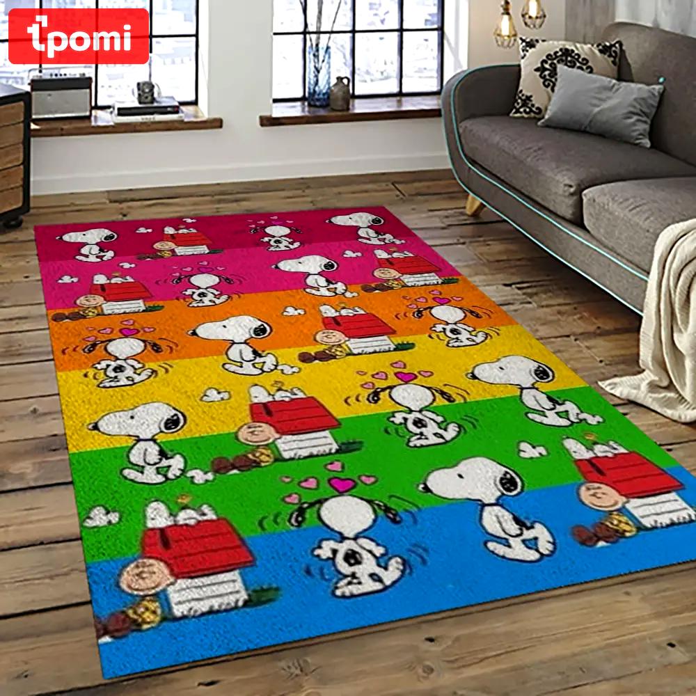 Snoopy cartoon movie carpet rectangle area rug for living room bedroom decor snp30 Rectangle Rug