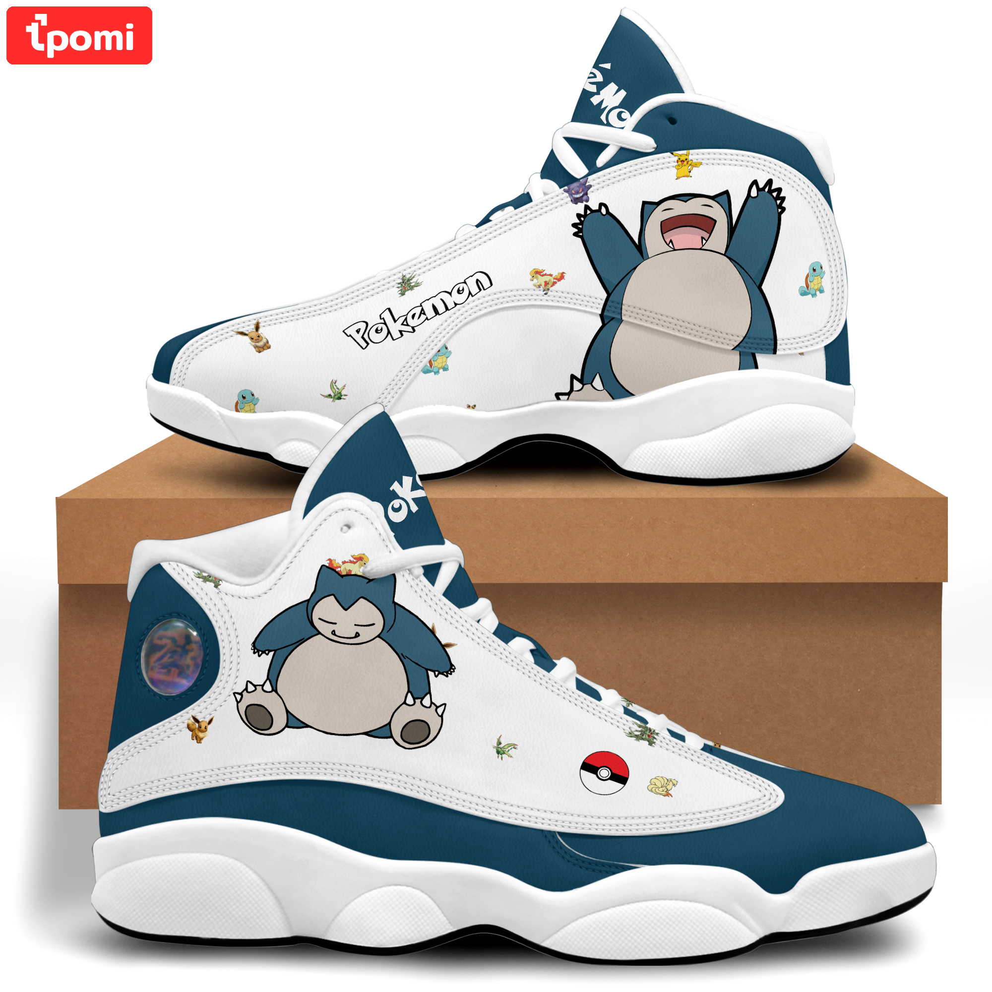 Snorlax custom pokemon anime Air Jordan 13 Gifts For Men Women Full Size For Fans Sneakers Shoes