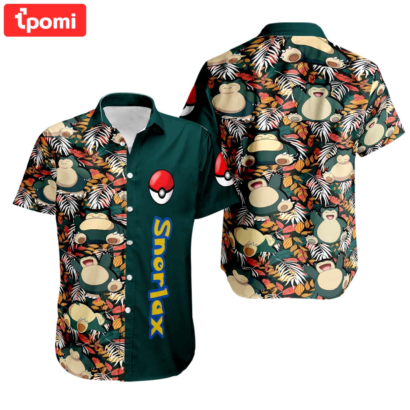 Snorlax hawaiian shirt Hawaii Shirt Shorts & Flip Flops