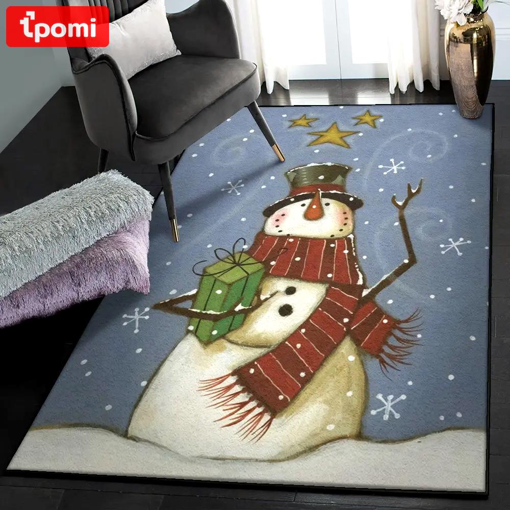 Snowman non shedding area rug, snowman rug Rectangle Rug