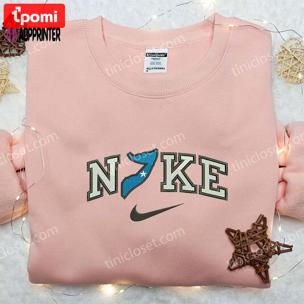 Somalia x nike embroidered sweatshirt: national flag & inspired shirt Embroidered Shirt