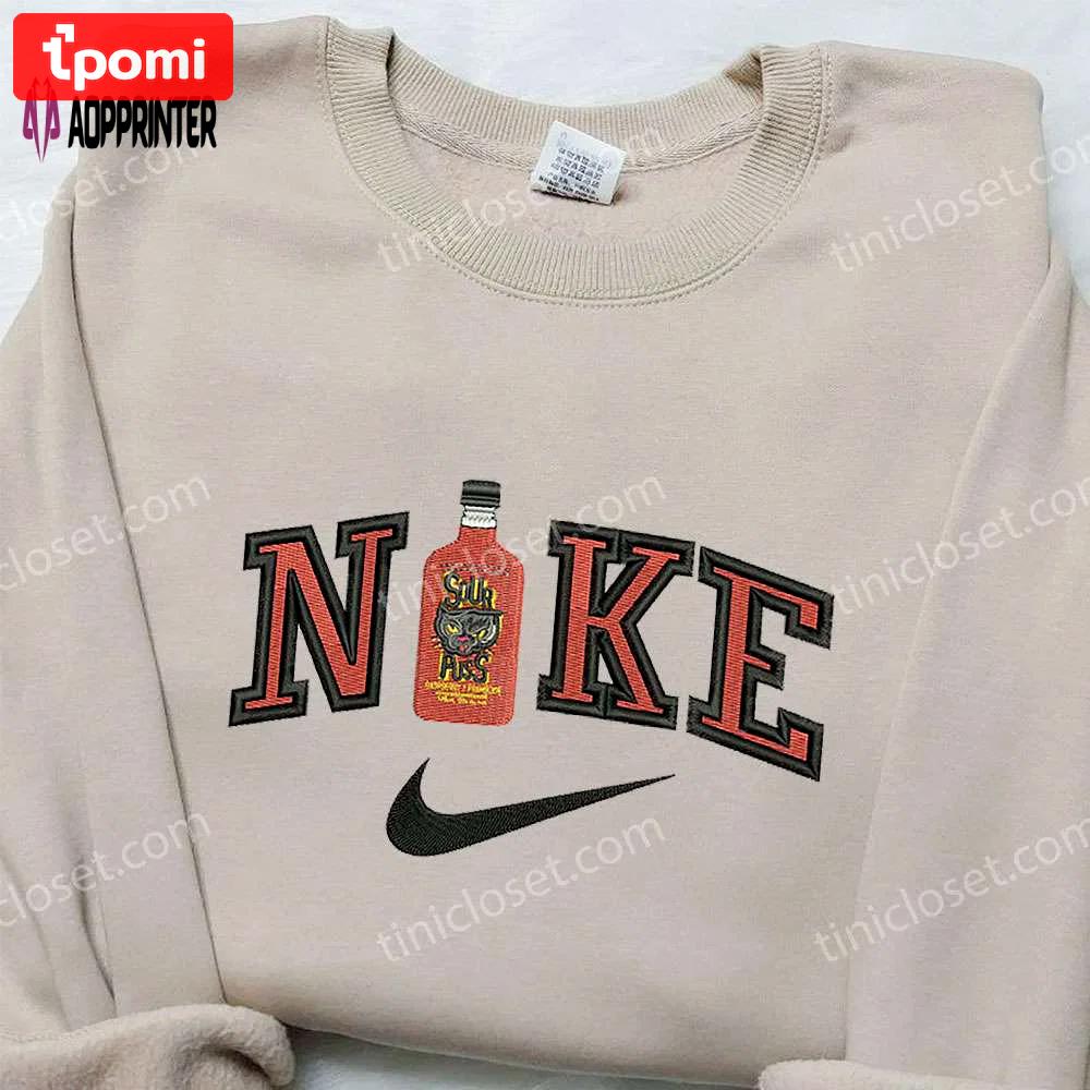 Sour puss x nike embroidered sweatshirt favorite drink & inspired shirts Embroidered Shirt