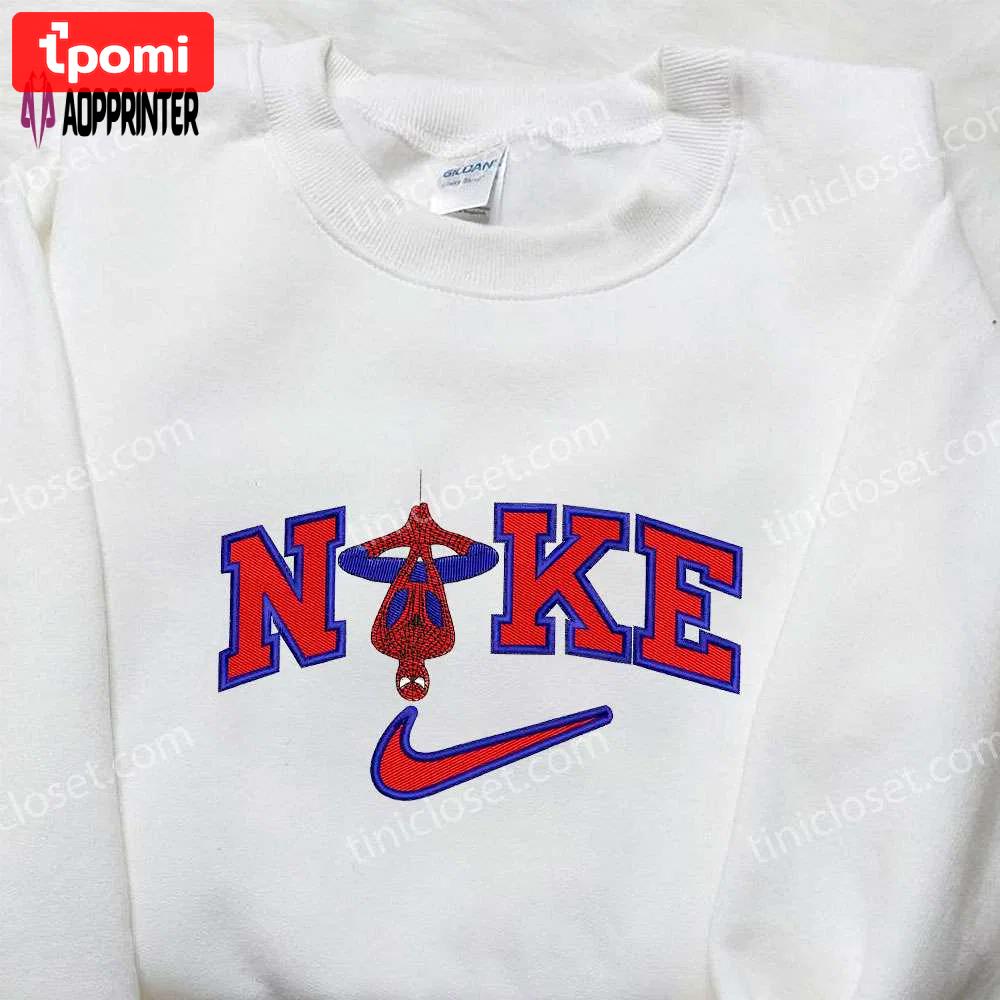 Spider-man x nike embroidered sweatshirt – best nike inspired gift for family Embroidered Shirt