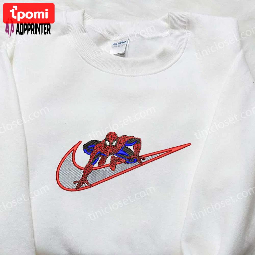 Spider-man x nike embroidered sweatshirt & shirt: no way home & inspired collection Embroidered Shirt