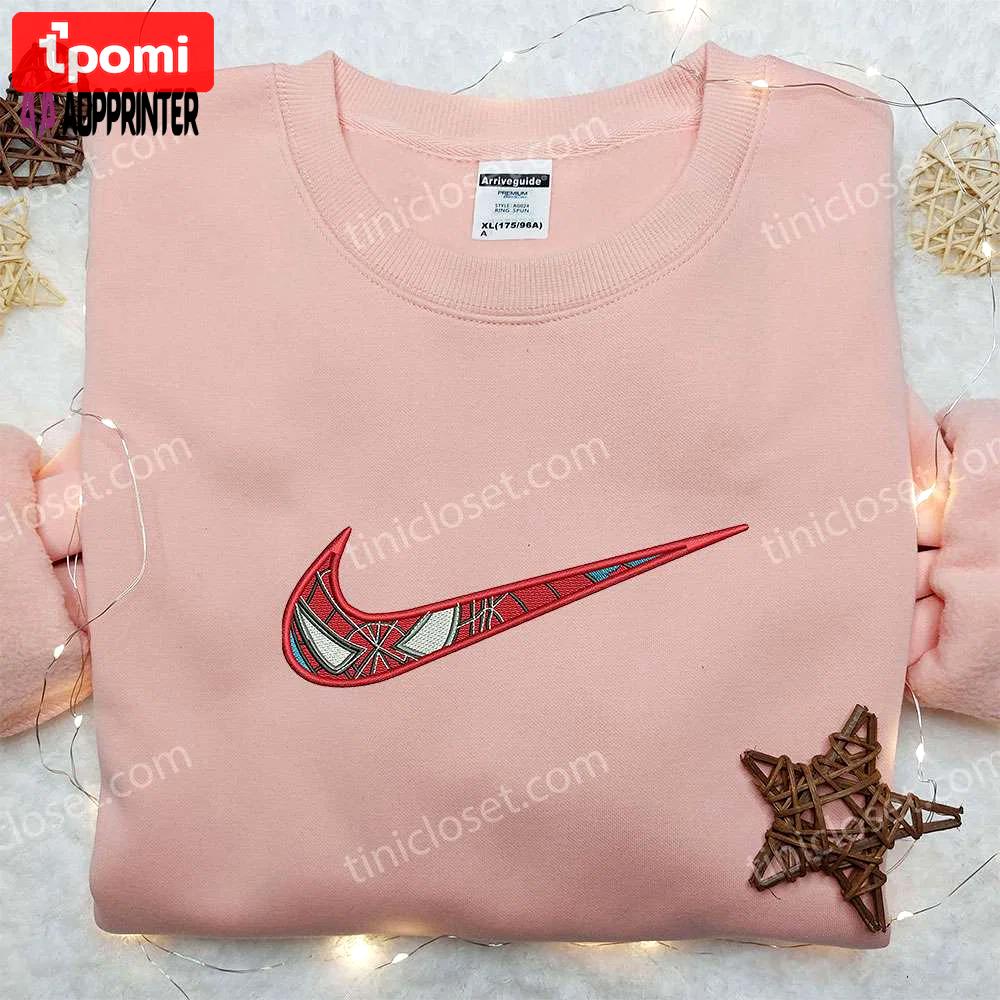 Spider-man x nike embroidered sweatshirt & shirt: no way home inspired swoosh design Embroidered Shirt