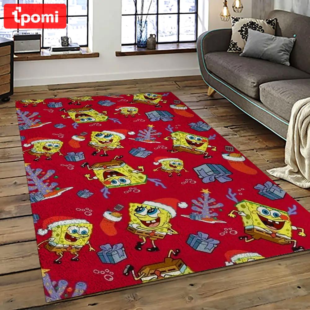 Spongebob squarepants cartoon tv show retangle carpet area rug home decor best gift for family ssp6 Rectangle Rug