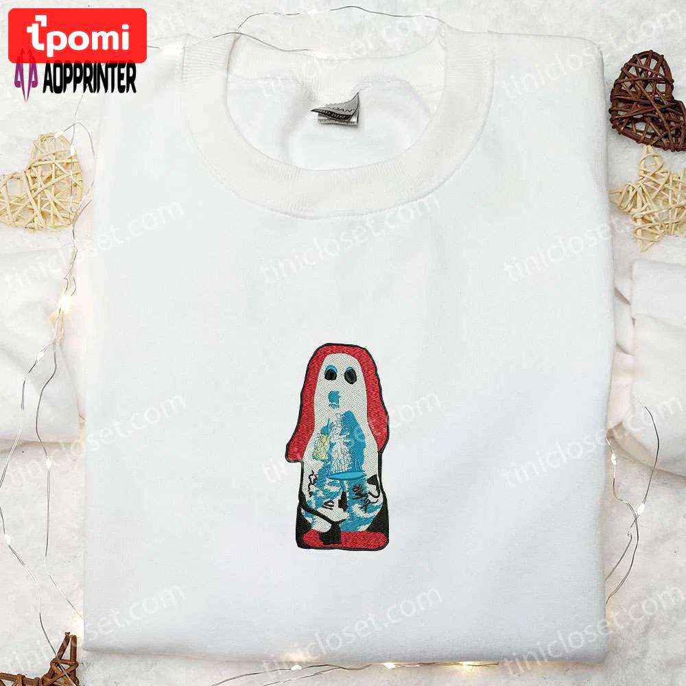 Spooky ghosts embroidered shirt: perfect halloween gift for family Embroidered Shirt
