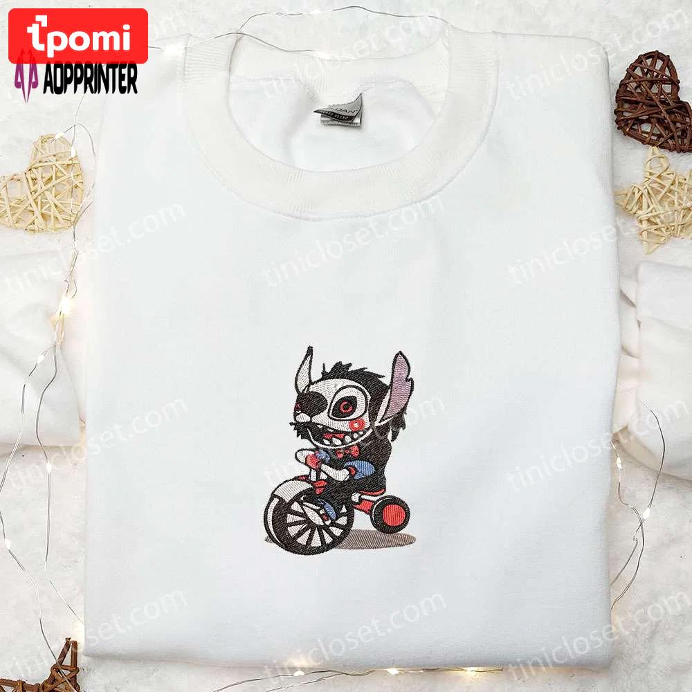 Spooky stitch embroidered sweatshirt disney hoodie & funny shirt: halloween must-haves Embroidered Shirt