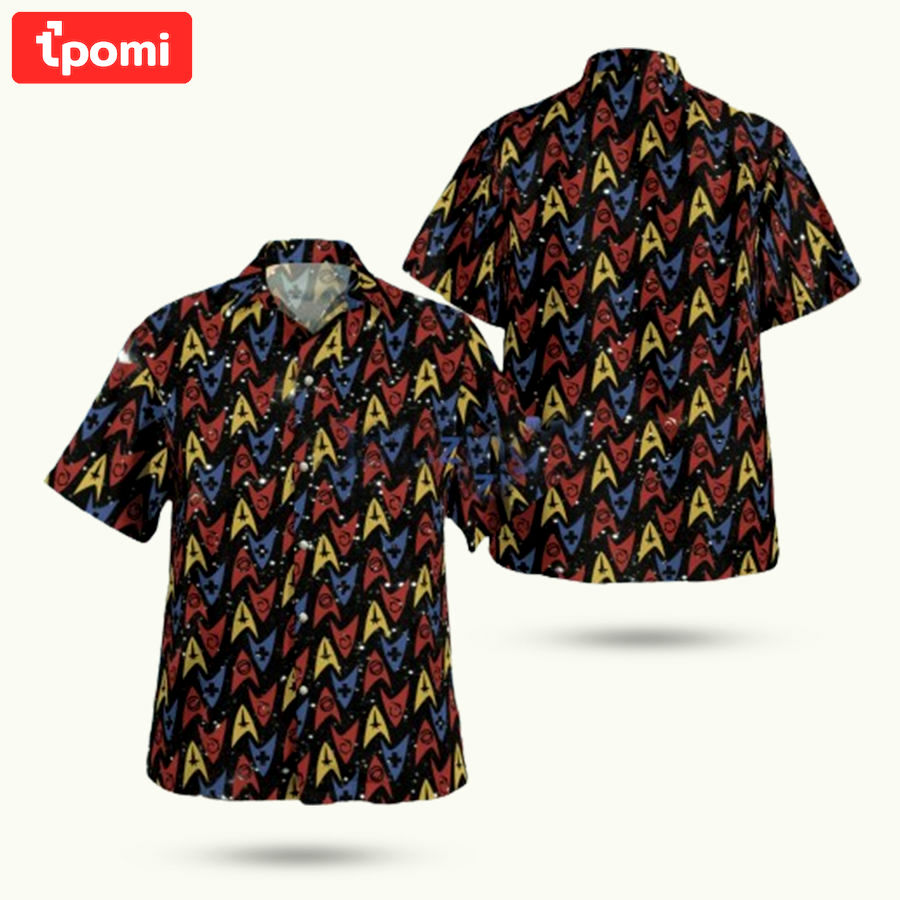 Star trek multi logo hawaiian shirt Hawaii Shirt Shorts & Flip Flops