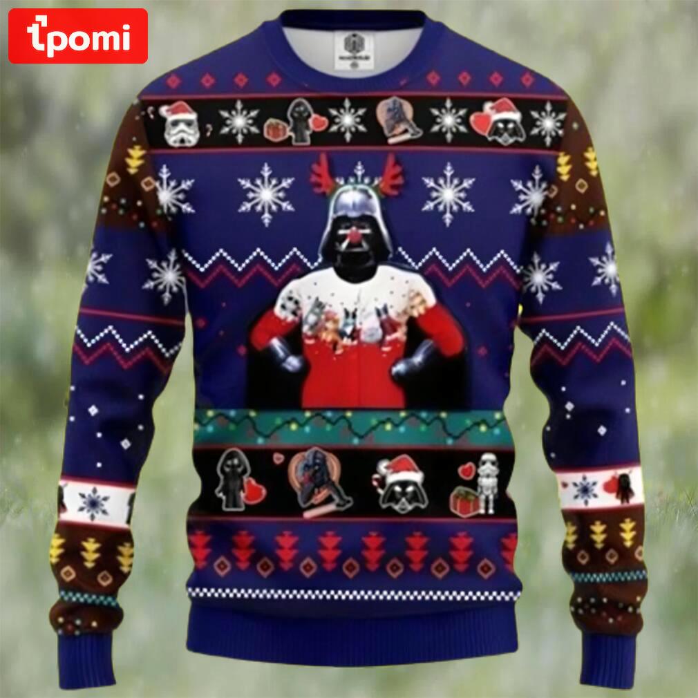 Star wars funny christmas knitting pattern 3d ugly christmas sweater Christmas Ugly Sweater