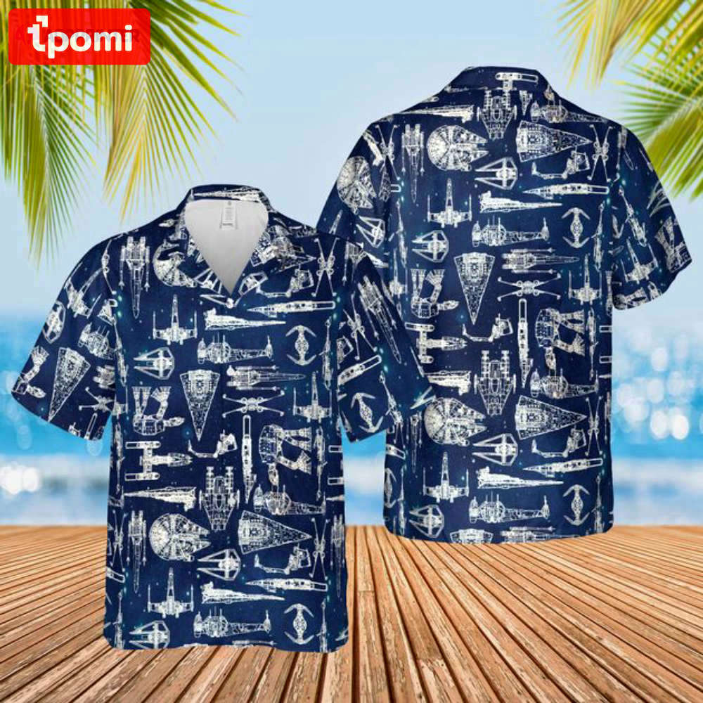 Star wars space ship battle hawaiian shirt, star wars button shirt, starwars beach shirt Hawaii Shirt