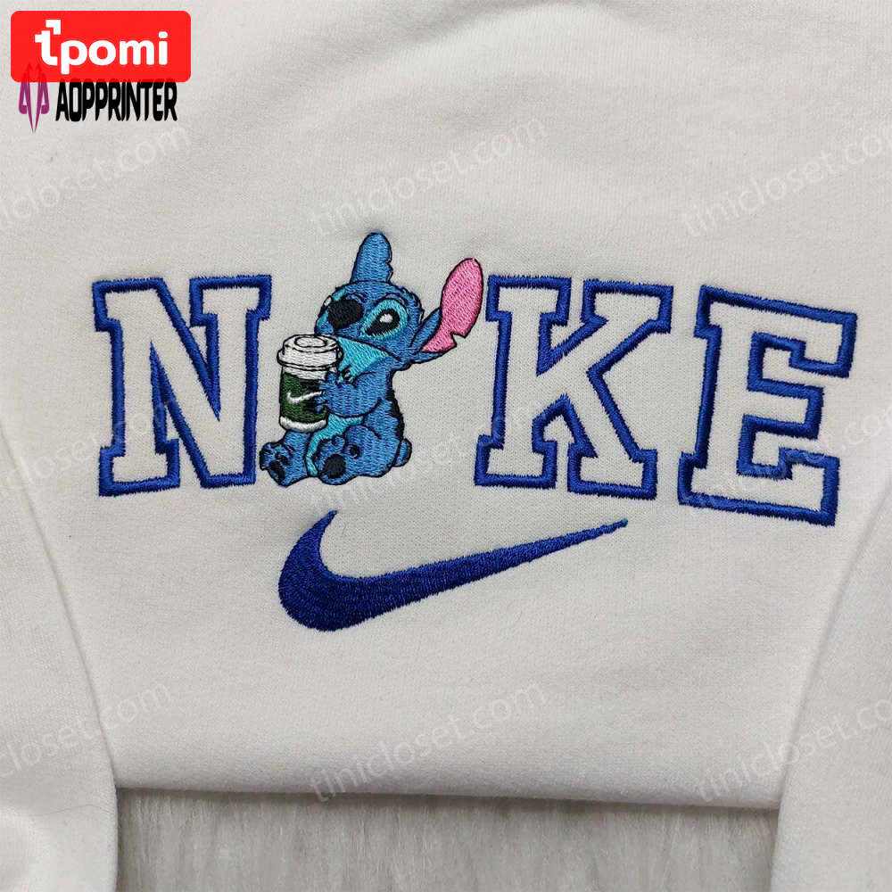 Stitch nike embroidered shirt nike inspired & disney family shirts Embroidered Shirt