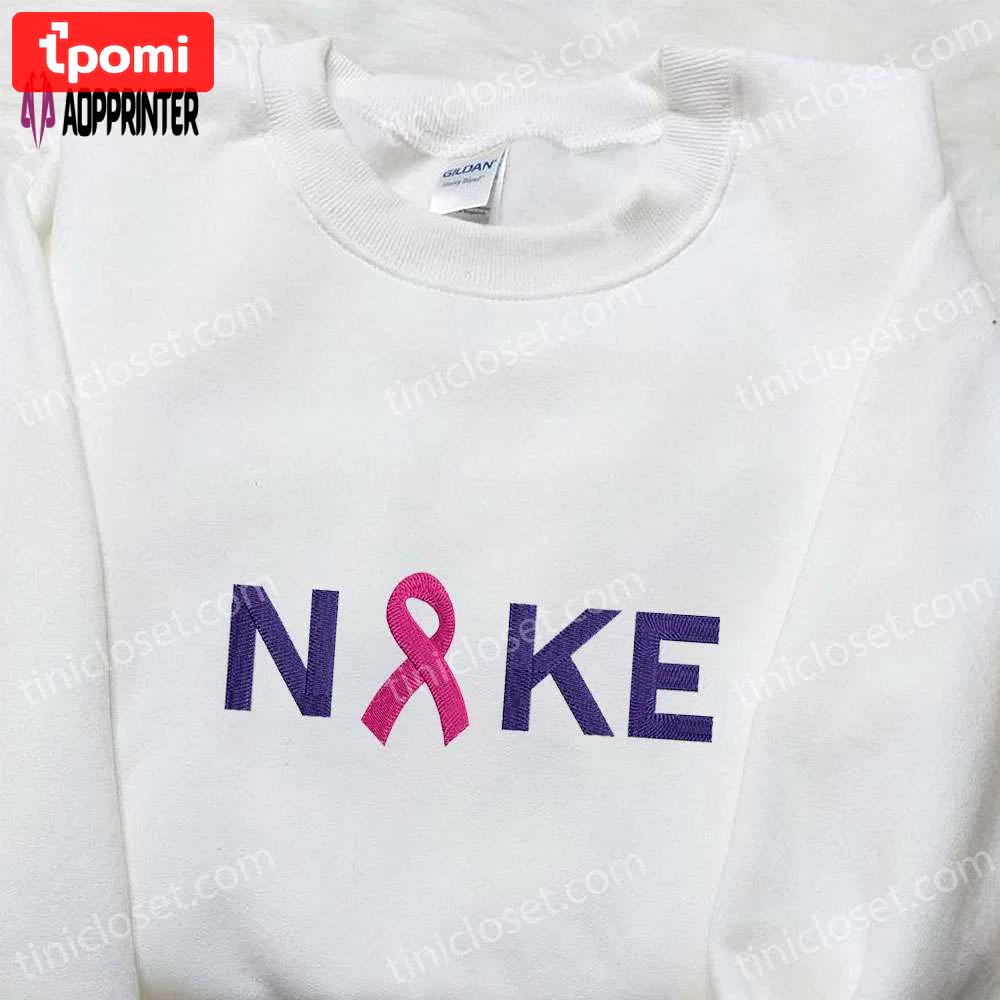 Stylish ribbon x nike embroidered shirt sweatshirt & hoodie – customizable nike-inspired apparel Embroidered Shirt