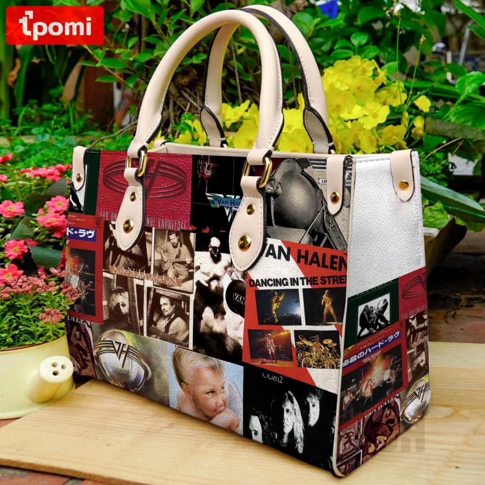 Stylish van halen leather hand bag gift for women’s day gift for women s day ch – perfect fashion accessory for her 123 Women Leather Hand Bag