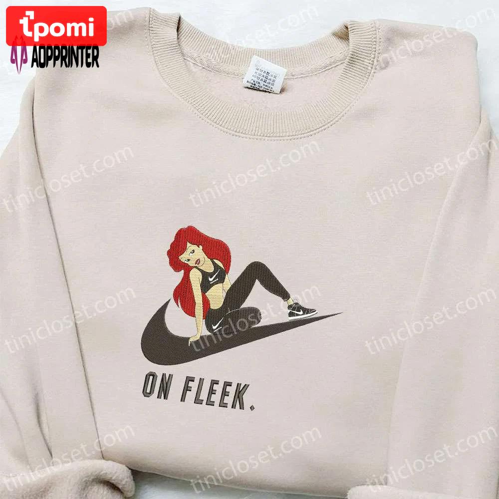 Sza toon x swoosh cartoon hoodie: nike inspired embroidered shirt best family gift ideas Embroidered Shirt