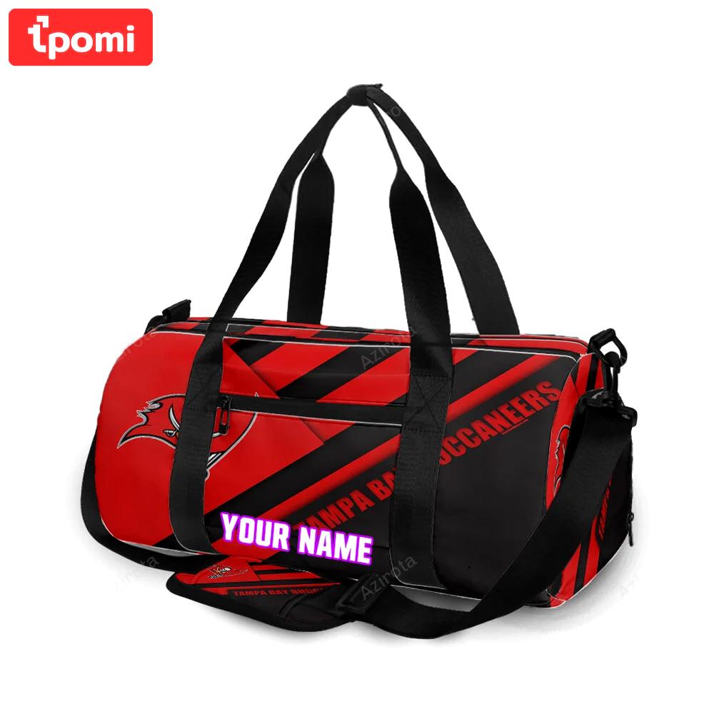 Tampa bay buccaneers emblem v12 personalized name travel bag gym bag 2521 Travel Bag