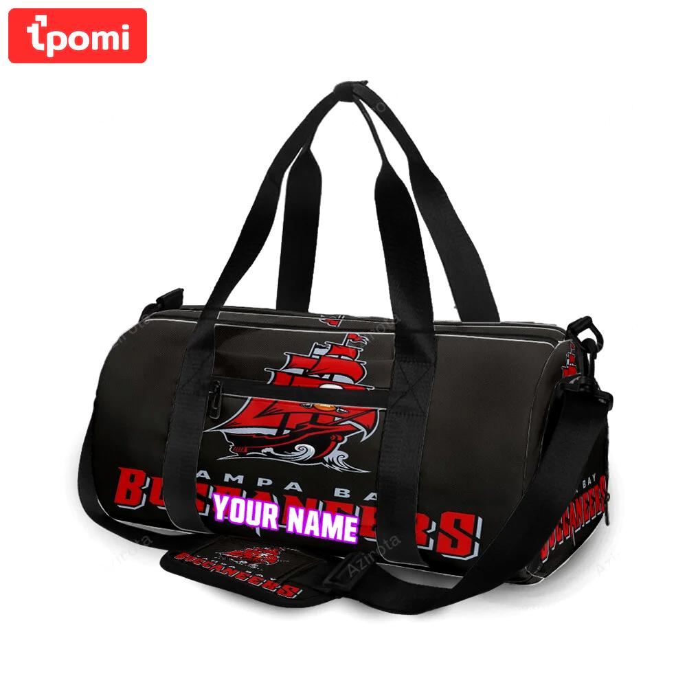 Tampa bay buccaneers emblem v16 personalized name travel bag gym bag 2542 Travel Bag