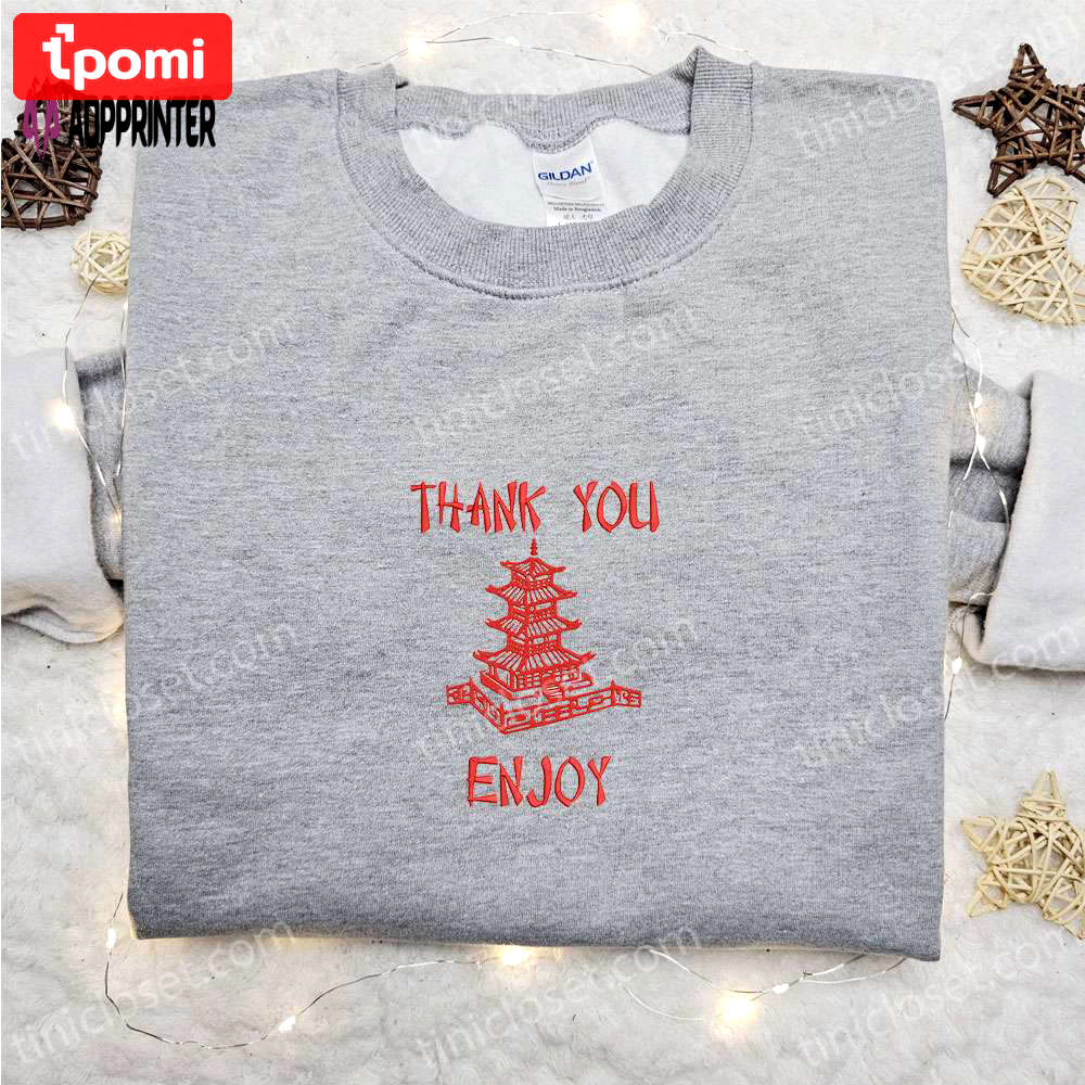 Temple embroidered shirt & custom sweatshirt: perfect gift ideas for thank you enjoy moments Embroidered Shirt