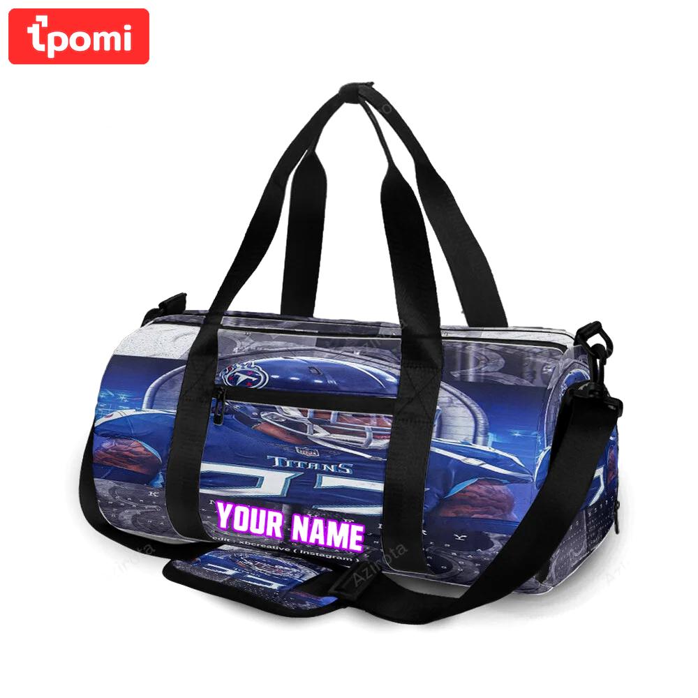 Tennessee titans derrick henry5 personalized name travel bag gym bag 1431 Travel Bag