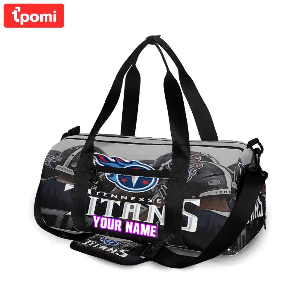 Tennessee titans emblem v21 personalized name travel bag gym bag 2565 Travel Bag