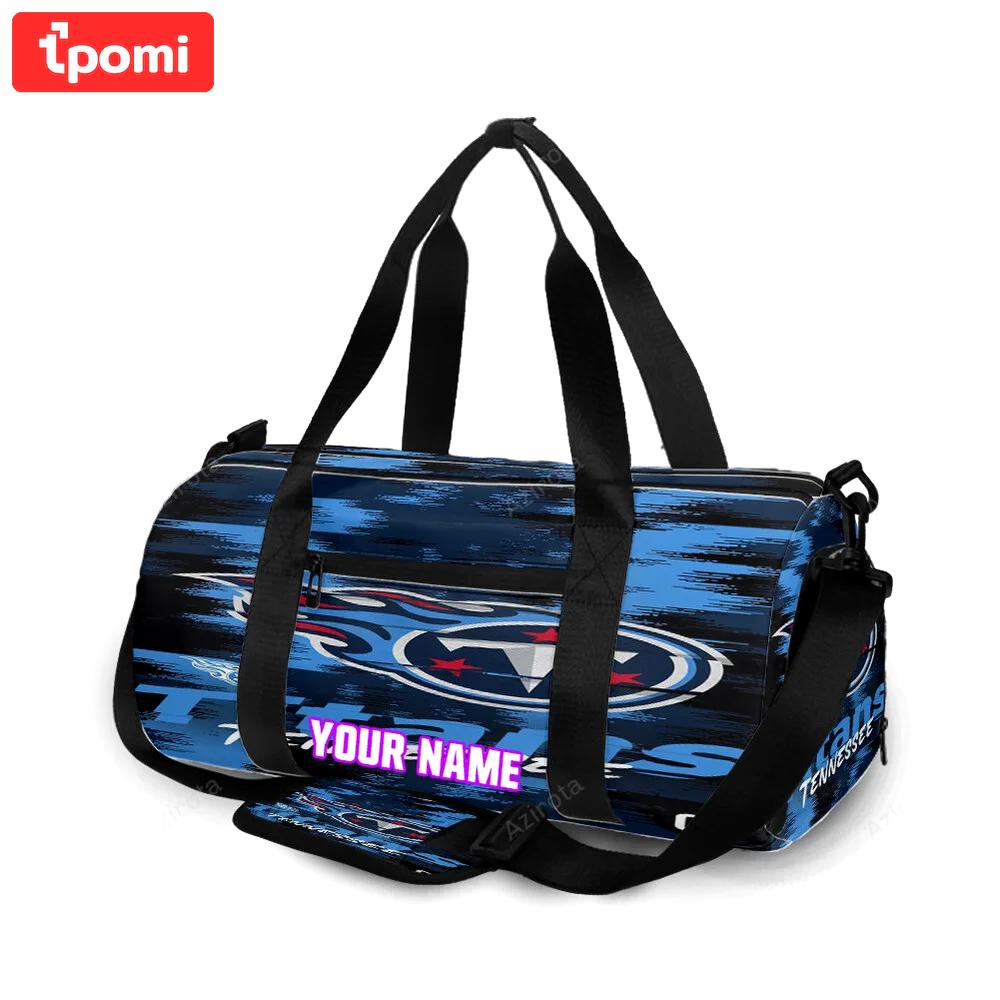 Tennessee titans emblem v4 personalized name travel bag gym bag 2537 Travel Bag