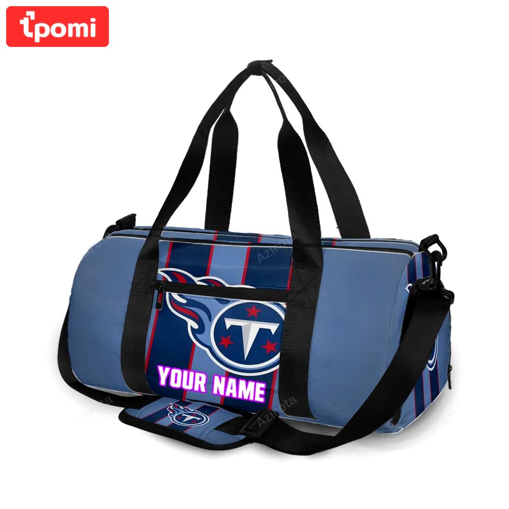 Tennessee titans emblem v6 personalized name travel bag gym bag 2457 Travel Bag