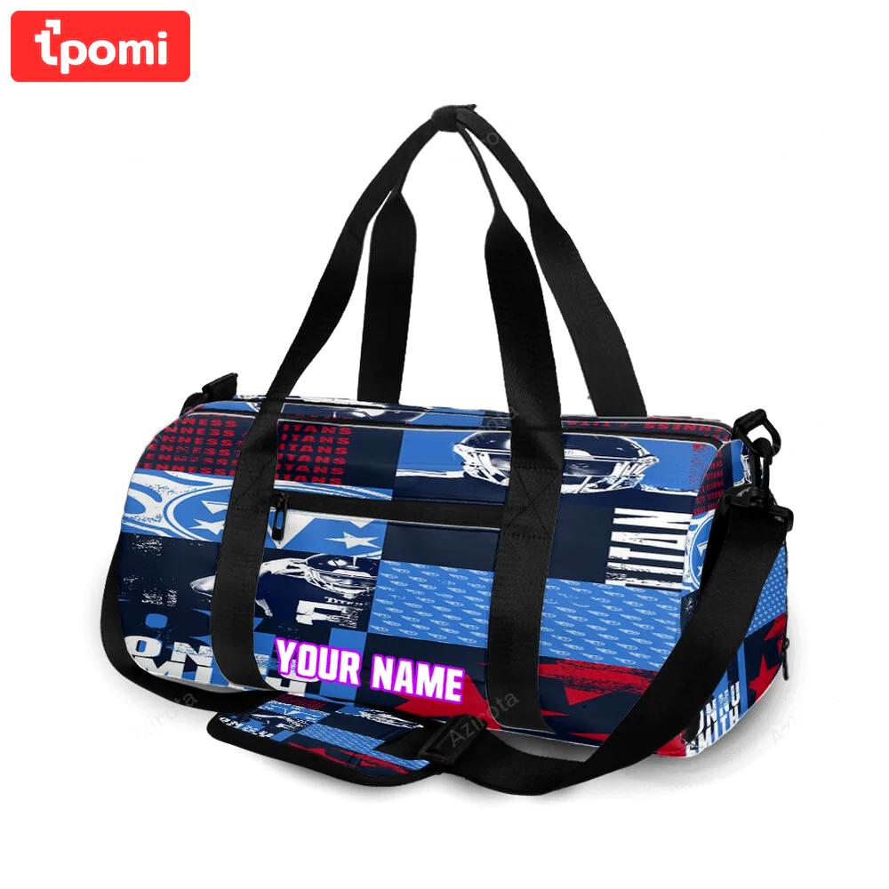 Tennessee titans jonnu smith1 personalized name travel bag gym bag 915 Travel Bag