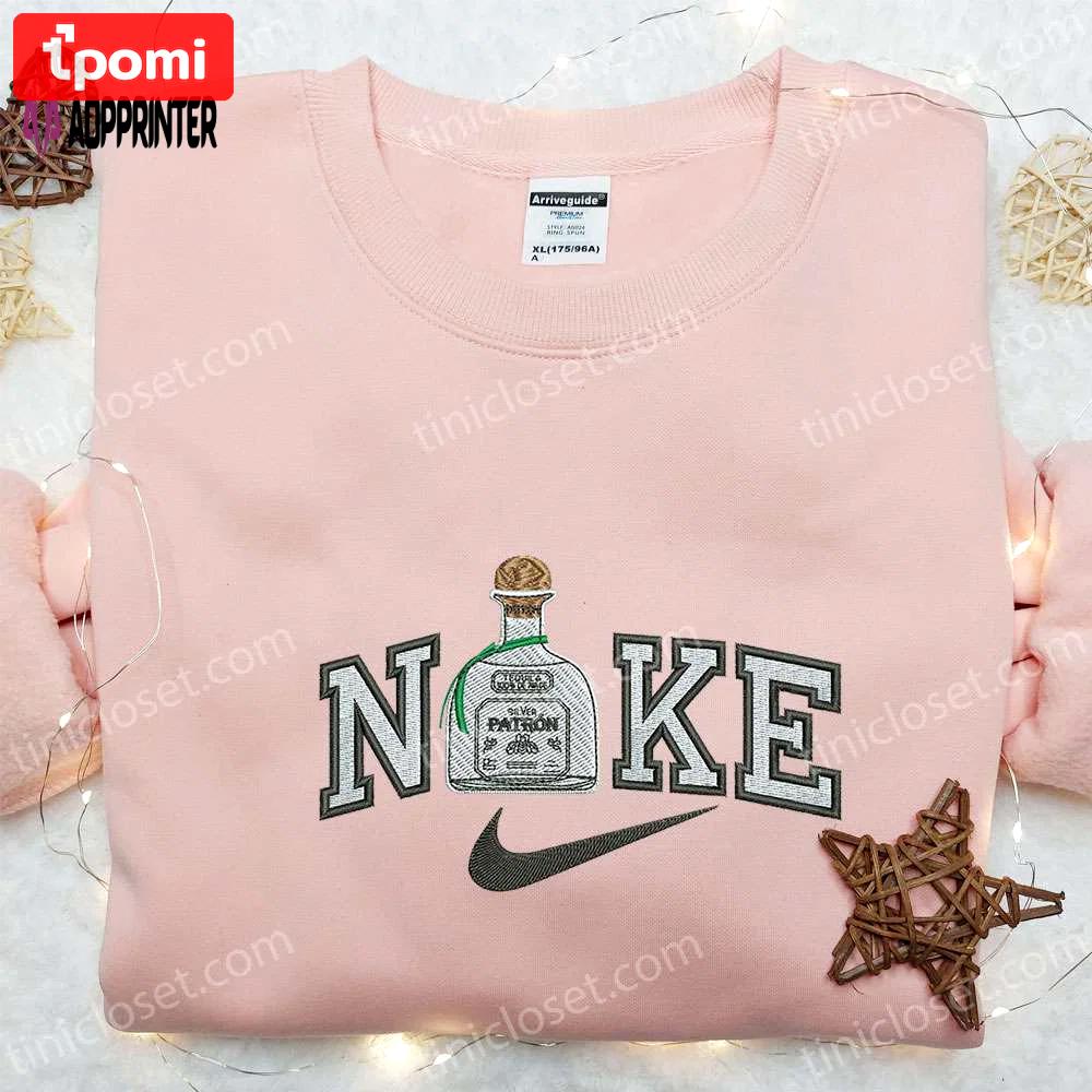 Tequila x nike embroidered shirt – custom favorite drink tee Embroidered Shirt